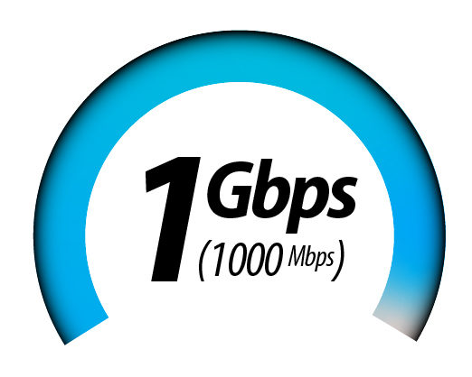 Internet speed guages v fade 1 Gbps